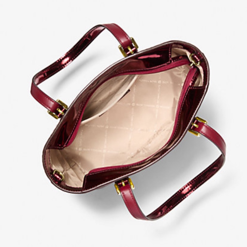 MICHAEL KORS Jet Set Extra-Sm Metallic Logo Debossed Convertible TZ Tote
Cherry - Picture 2 of 16